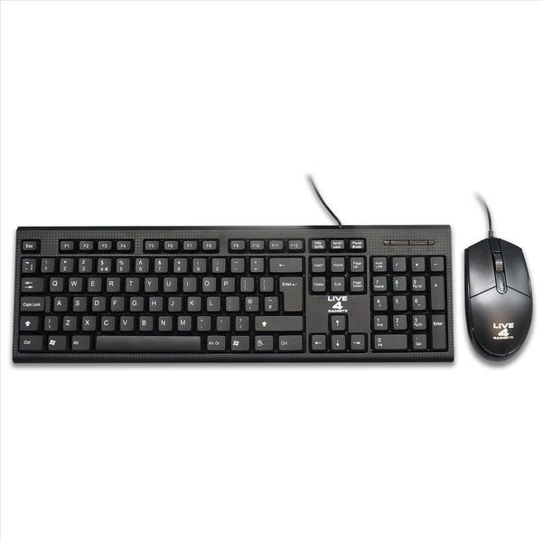 Ultra Fast CMK858 Smooth Typing Wired Keyboard Mouse Combo - Live4gadgets