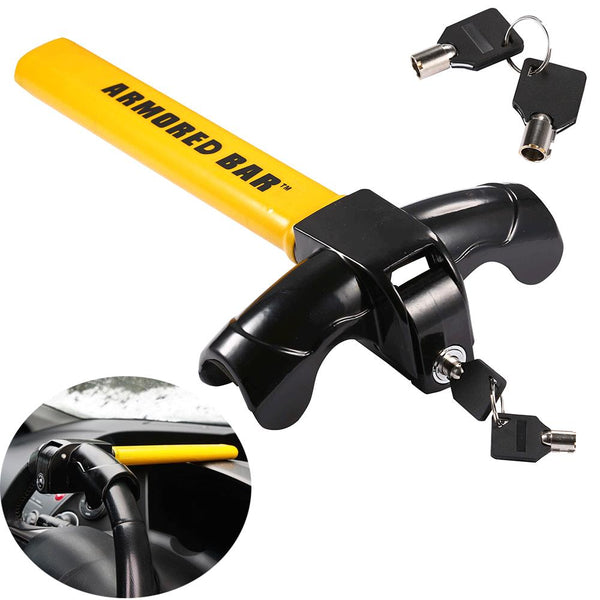 Universal Steering Wheel Lock for Cars Vans, Heavy Duty Anti-theft- 2 Keys - Live4gadgets