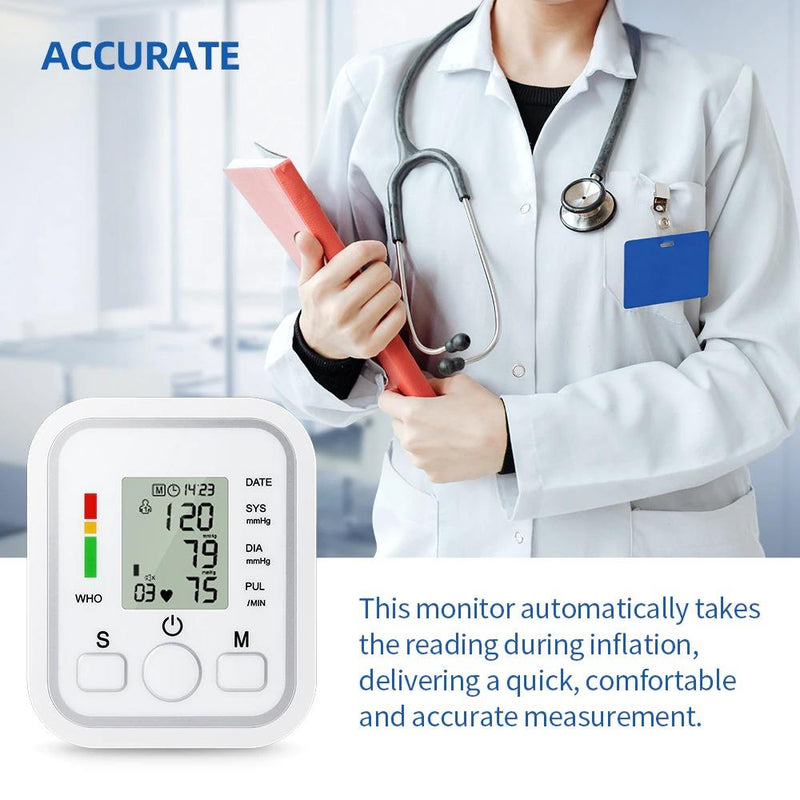 Digital Automatic Wrist Blood Pressure Monitor Heart Rate Tester Measure Machine