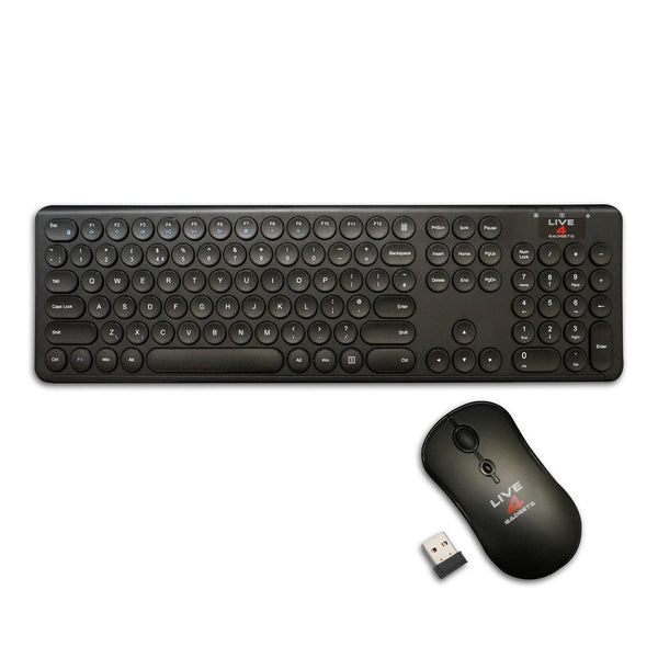 2.4GHz Rechargeable Wireless Keyboard And Mouse Set UK USB Dongle For PC Laptop NEW