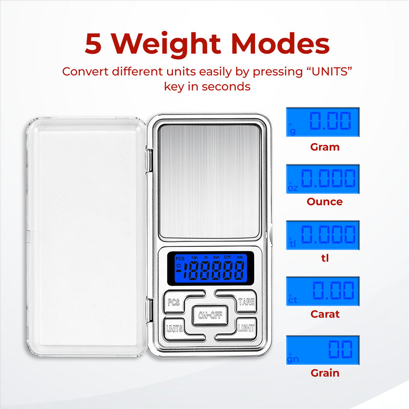 0.1g to 200g Mini pocket weighing scale